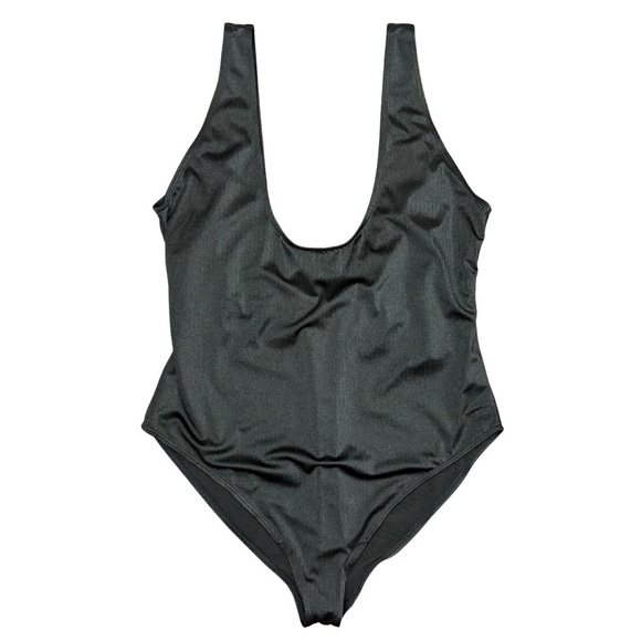 Playful Promises x Hunter McGrady Swimsuit High Leg Low Cut Black Size 18 Beach - Picture 1 of 17